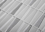 ICE WHITE TRIANGLE GLASS MOSAIC TILE