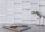 ICE WHITE TRIANGLE GLASS MOSAIC TILE