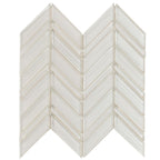 Fabrique White Chevron Glass Mosaic Tile | Tile Club