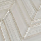 Fabrique White Chevron Glass Mosaic Tile | Tile Club