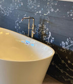 Kasai Notte Sakura Wood Look Porcelain Tile with Flowers