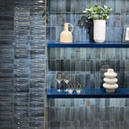 Luna Arc Blue 2.5x8 Ceramic Subway Tile | Tile Club