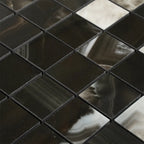 Emporio Agate Geode Black 2x2 Porcelain Mosaic | Tile Club