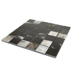 Emporio Agate Geode Black 2x2 Porcelain Mosaic | Tile Club