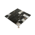 Emporio Agate Geode Black 2x2 Porcelain Mosaic | Tile Club