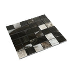 Emporio Agate Geode Black 2x2 Porcelain Mosaic | Tile Club