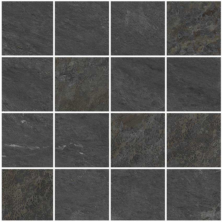 Emporio Graphite Mosaic Sample