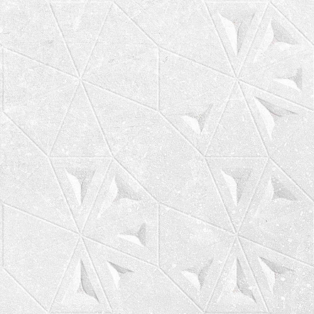 Grazioso Concrete Flower Ceramic Tile 12x36 | Tile Club