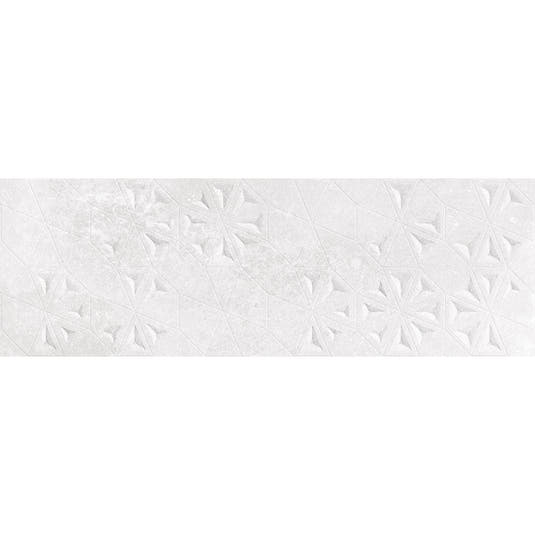 Grazioso Concrete Flower Ceramic Tile 12x36 | Tile Club