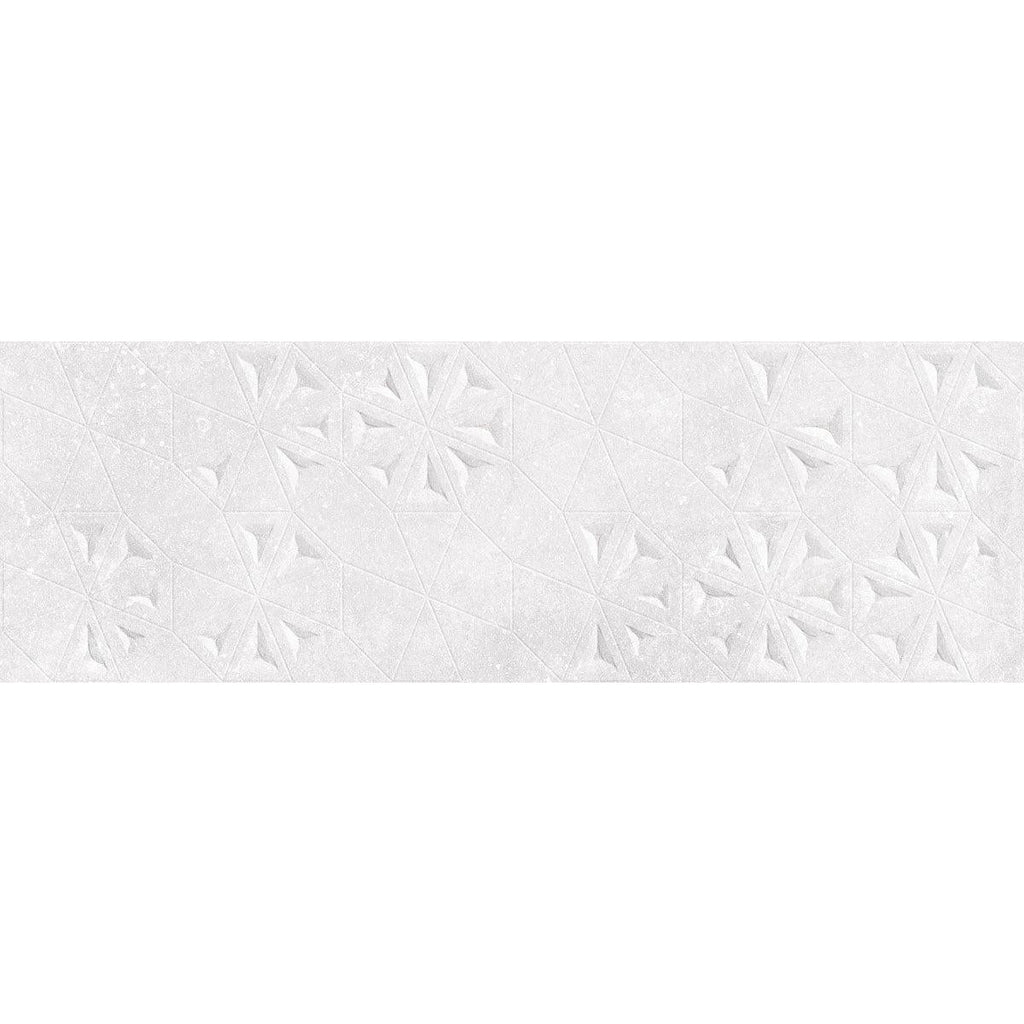 Grazioso Concrete Flower Ceramic Tile 12x36 | Tile Club