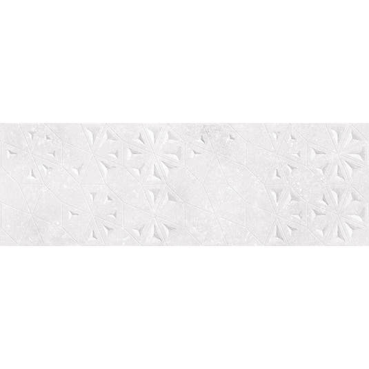 Grazioso Concrete Flower Ceramic Tile 12x36 | Tile Club
