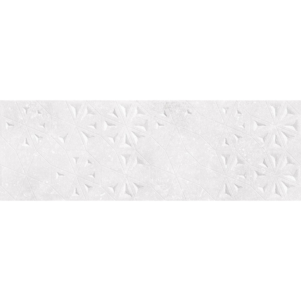 Grazioso Concrete Flower Ceramic Tile 12x36 | Tile Club