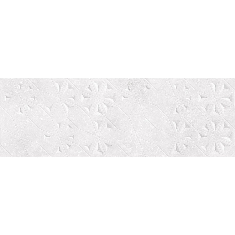Grazioso Concrete Flower Ceramic Tile 12x36 | Tile Club