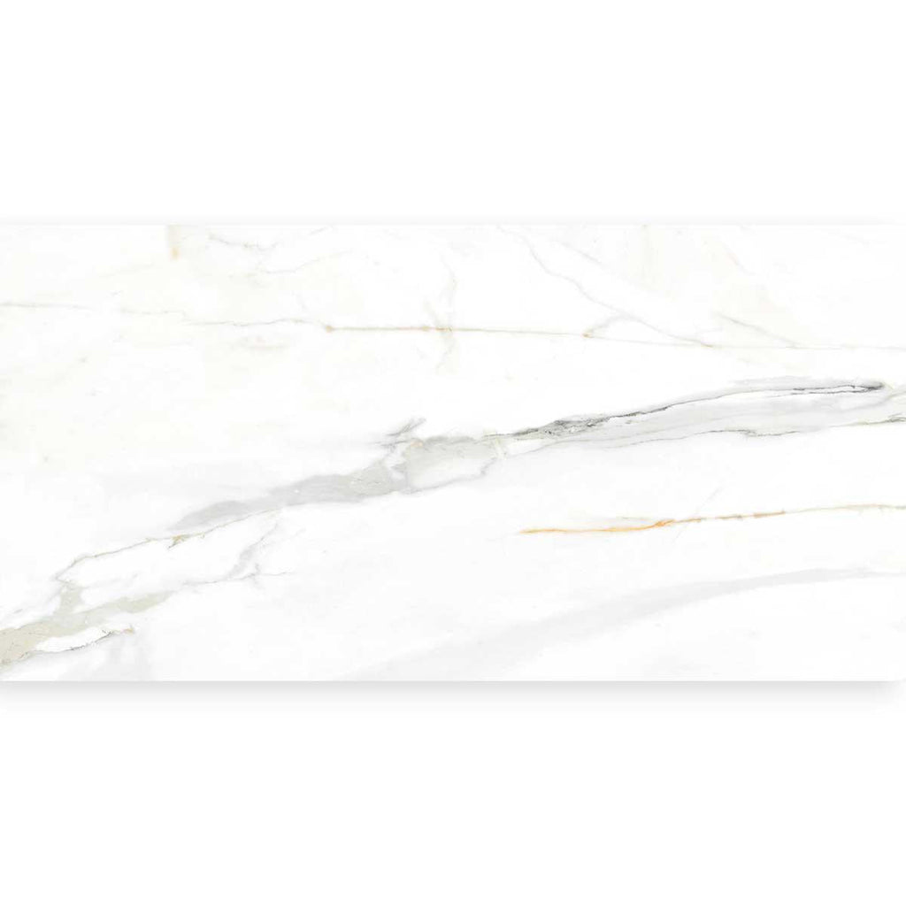 Emporio Calacatta Gold Matte Large-Format Porcelain Tile 24x48 | Tile Club