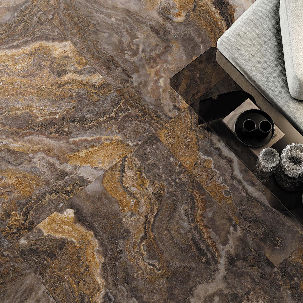 Emporio Baroque Clay Marble Porcelain Tile