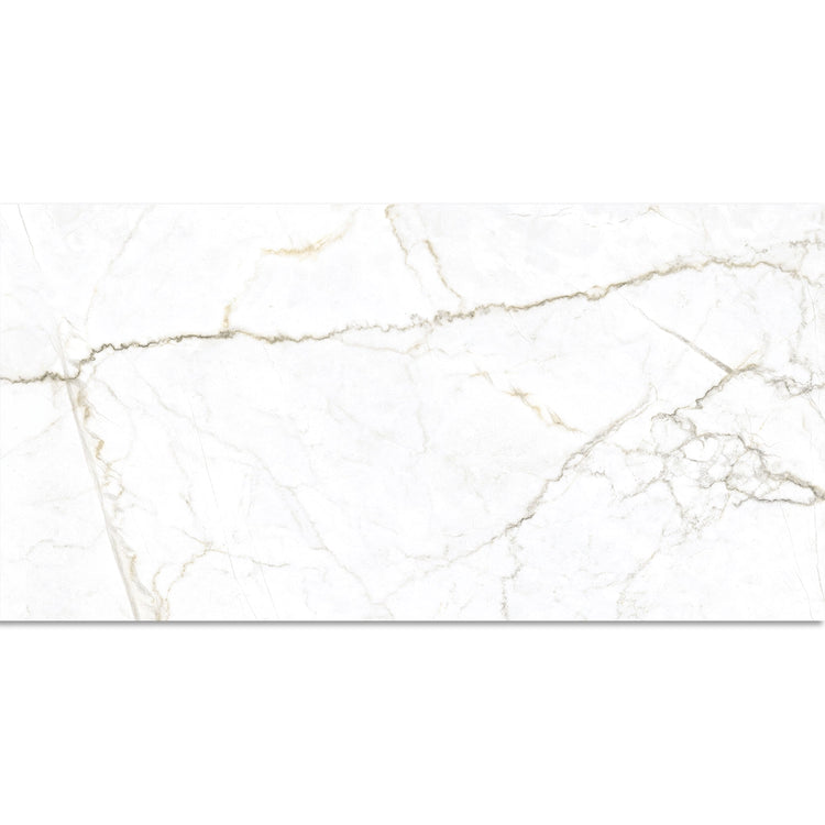 Emporio Natural White Marble Porcelain Tile 24x48 | Tile Club