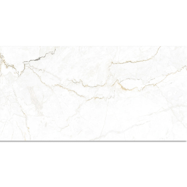 Emporio Natural White Marble Porcelain Tile 24x48 | Tile Club