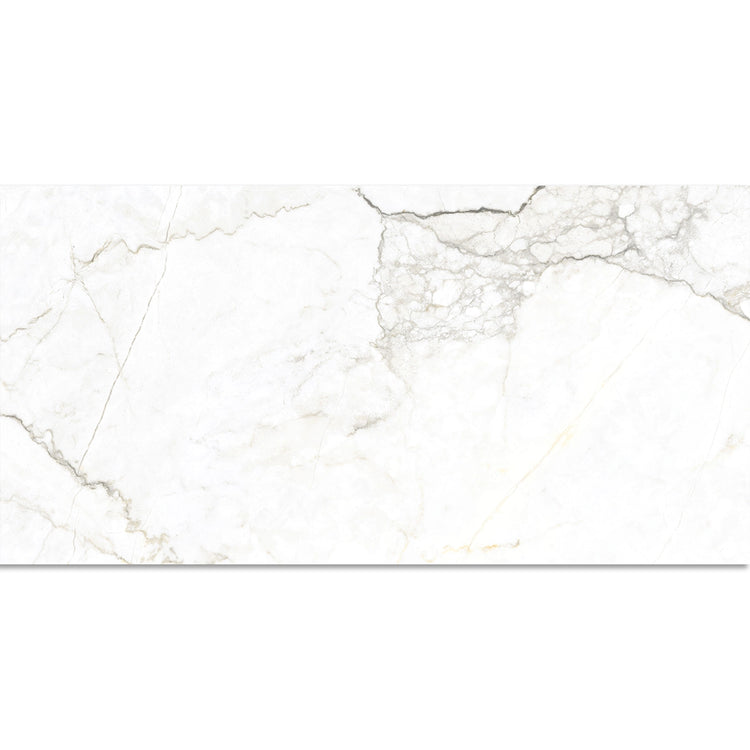 Emporio Natural White Marble Porcelain Tile 24x48 | Tile Club