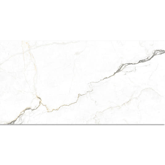 Emporio Natural White Marble Porcelain Tile 24x48 | Tile Club