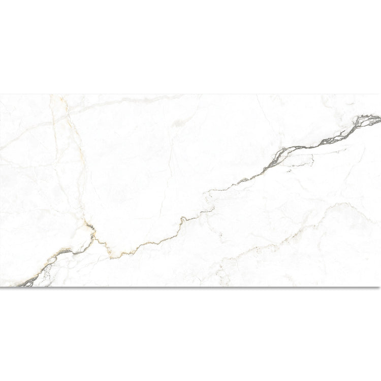 Emporio Natural White Marble Porcelain Tile 24x48 | Tile Club