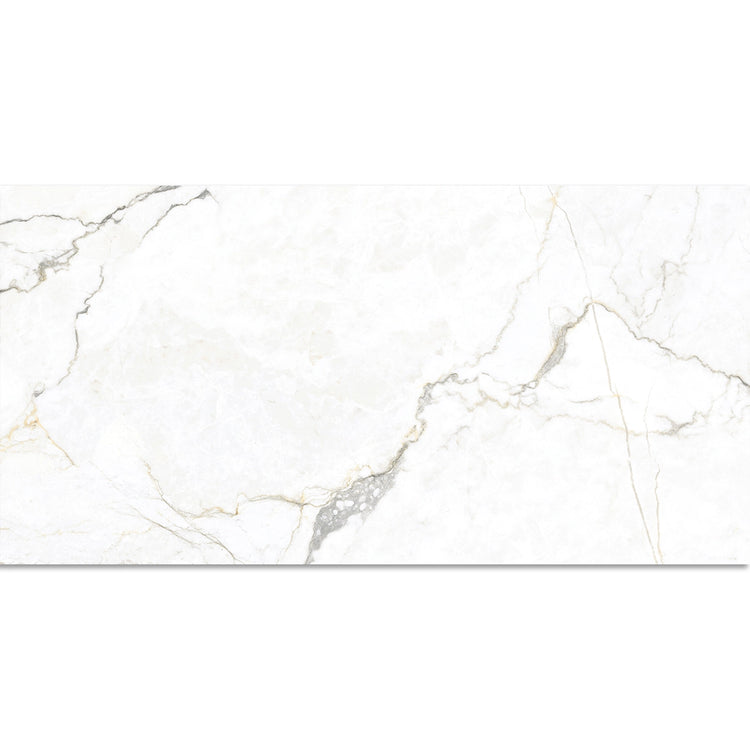 Emporio Natural White Marble Porcelain Tile 24x48 | Tile Club
