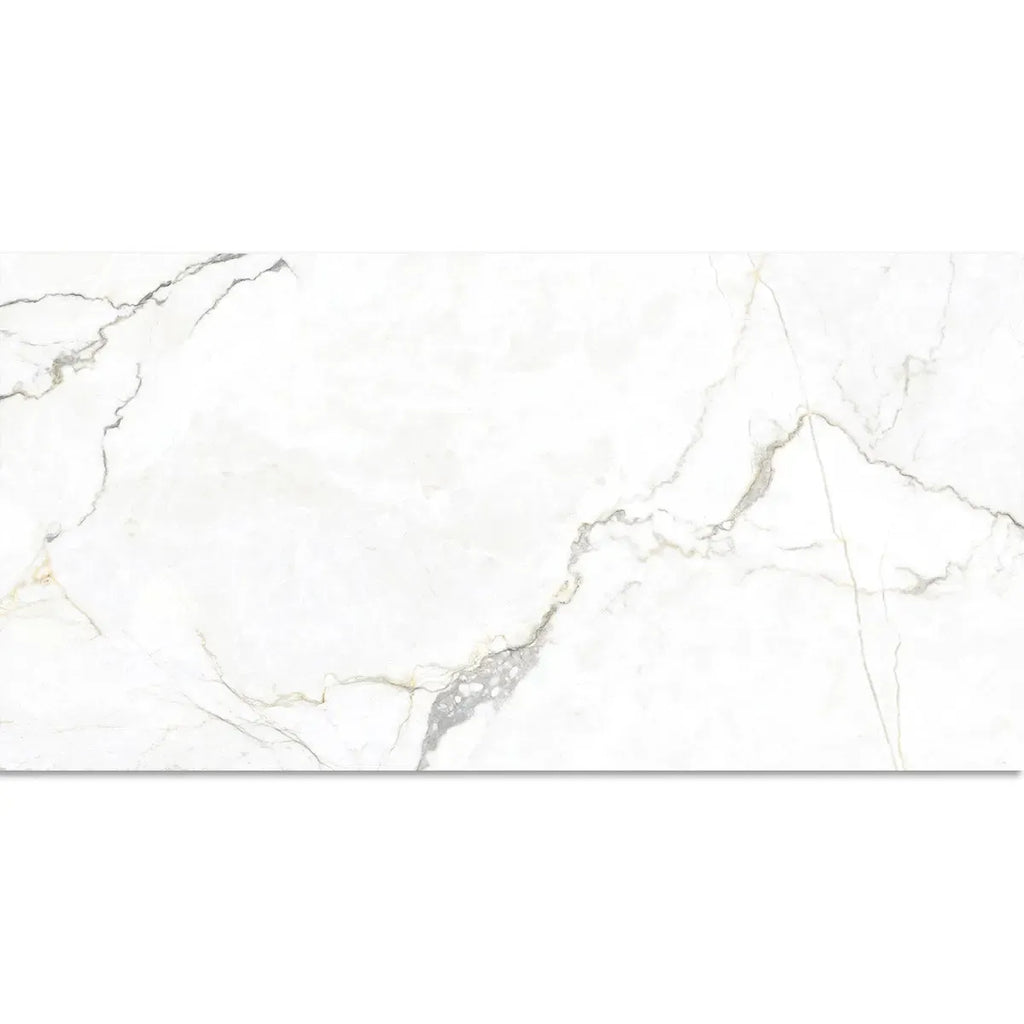 Emporio Natural White Marble Porcelain Tile 24x48 | Tile Club