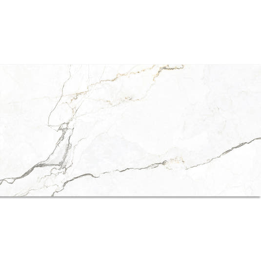 Emporio Natural White Marble Porcelain Tile 24x48 | Tile Club
