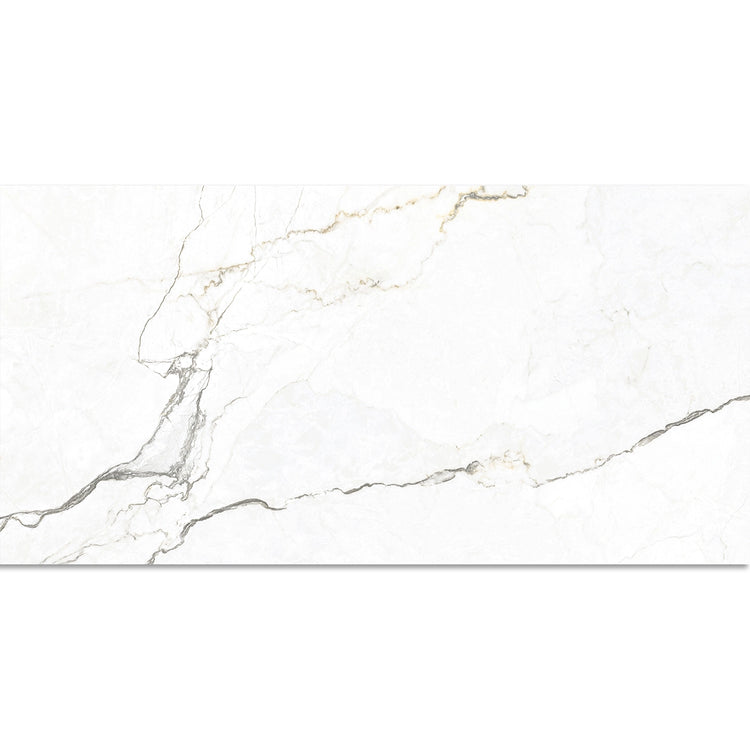 Emporio Natural White Marble Porcelain Tile 24x48 | Tile Club