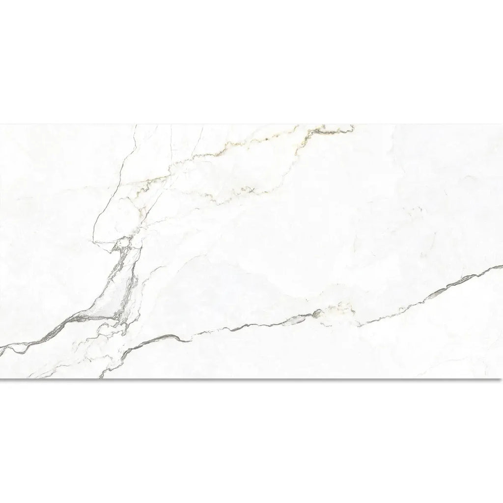 Emporio Natural White Marble Porcelain Tile 24x48 | Tile Club