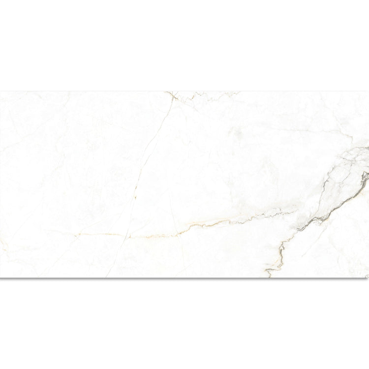 Emporio Natural White Marble Porcelain Tile 24x48 | Tile Club