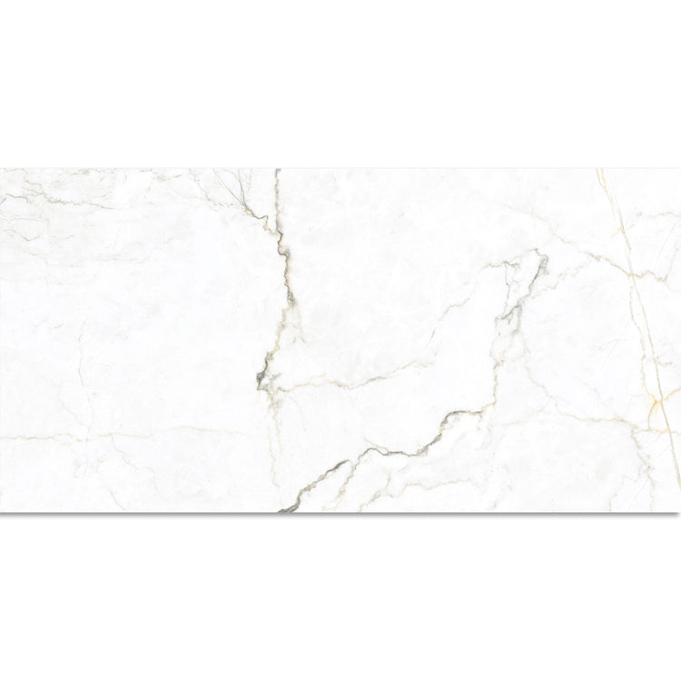 Emporio Natural White Marble Porcelain Tile 24x48 | Tile Club