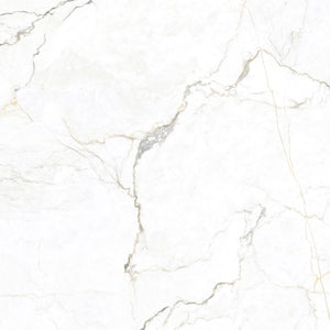 Emporio Natural White Marble Porcelain Tile 48x48 | Tile Club