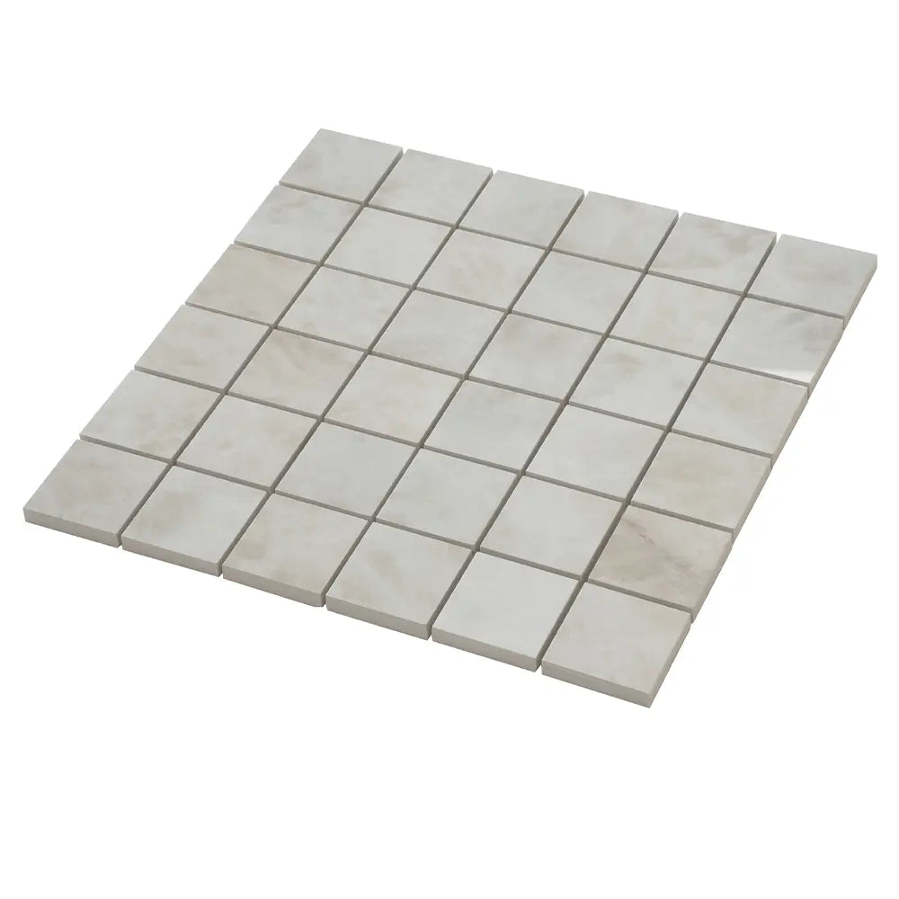 Emporio Quartz Cream 2x2 Porcelain Mosaic | Tile Club