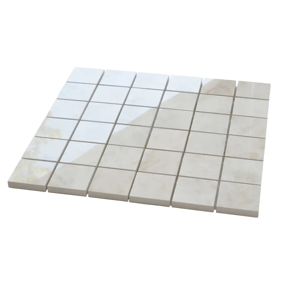 Emporio Quartz Cream 2x2 Porcelain Mosaic | Tile Club