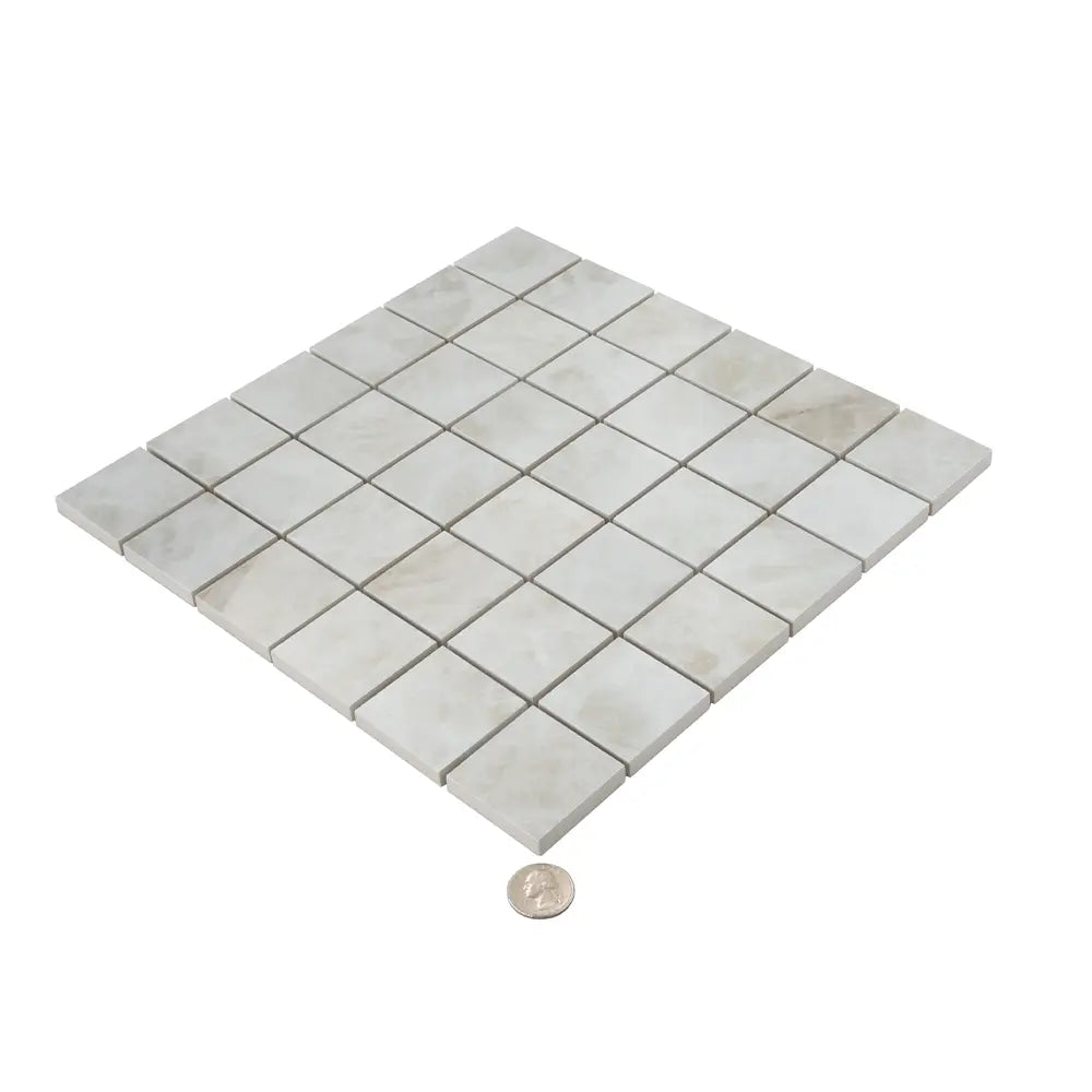 Emporio Quartz Cream 2x2 Porcelain Mosaic | Tile Club