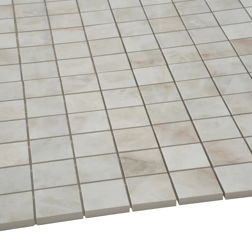 Emporio Quartz Cream 2x2 Porcelain Mosaic | Tile Club