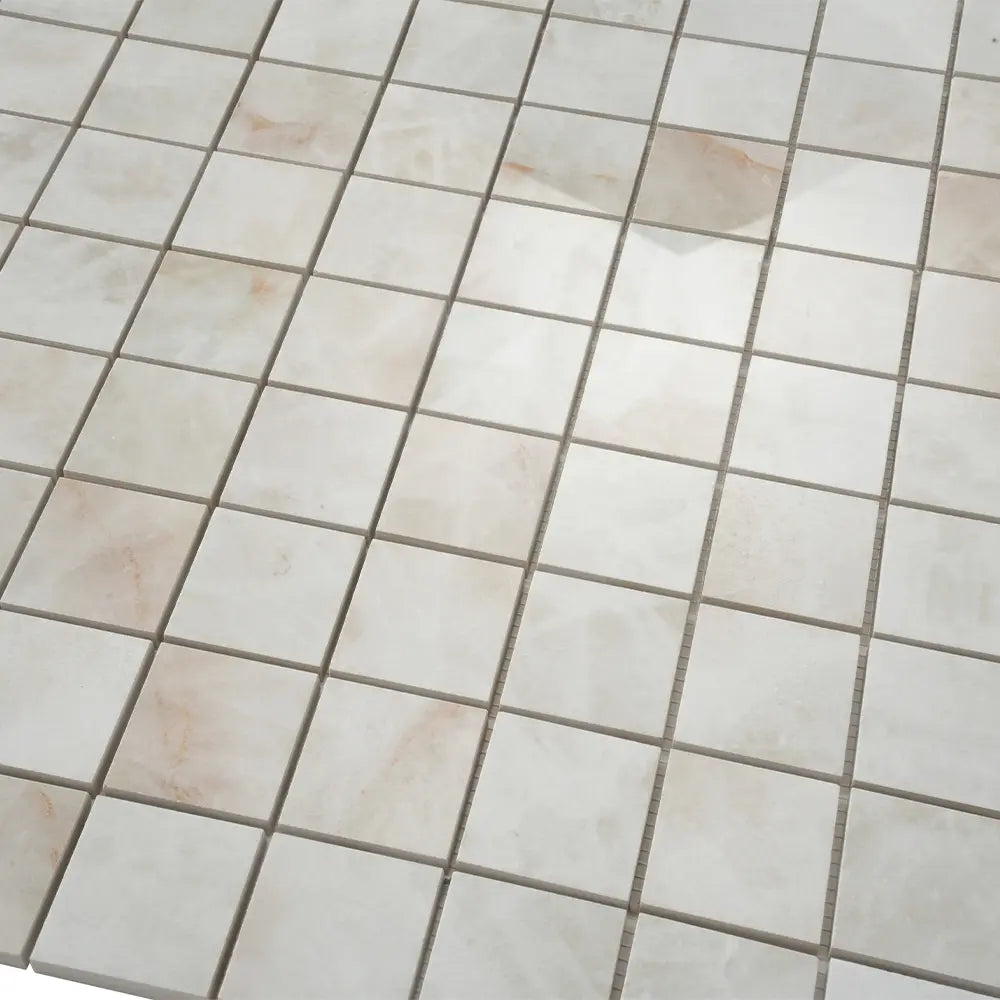 Emporio Quartz Cream 2x2 Porcelain Mosaic | Tile Club