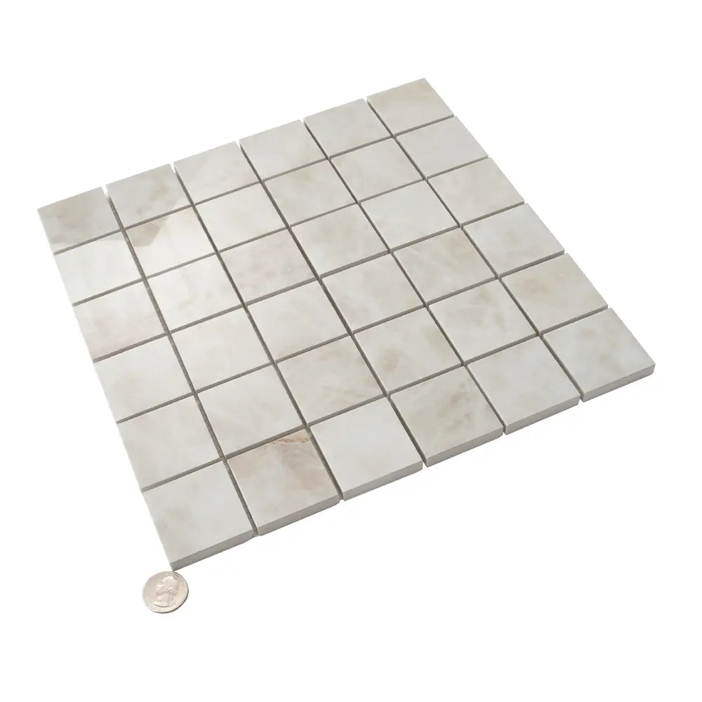 Emporio Quartz White 2x2 Porcelain Mosaic | Tile Club