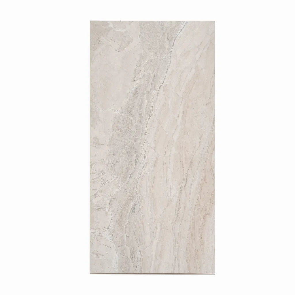 Emporio Earth White Large-Format Porcelain Tile 12x24 | Tile Club