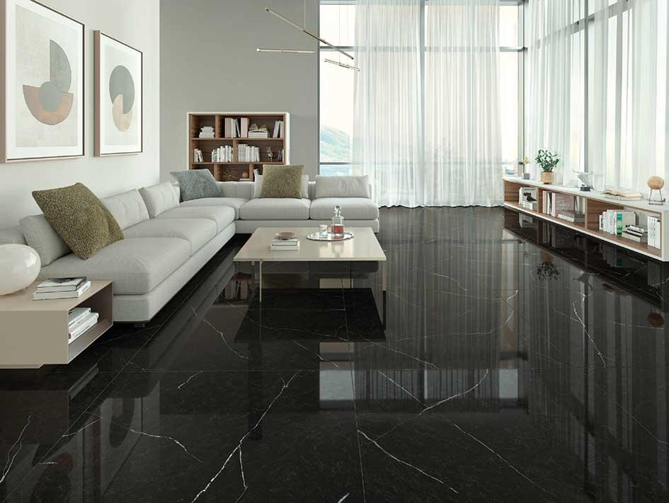Emporio Metro Black Large-Format Porcelain Tile 24x48 | Tile Club