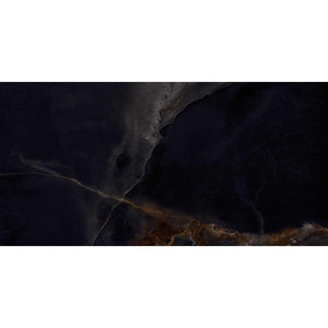 Emporio Black Onyx Large-Format Porcelain Tile 24x48