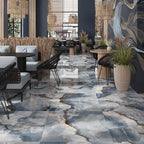 Emporio Blue Onyx Large-Format Porcelain Tile 36x36 | Tile Club