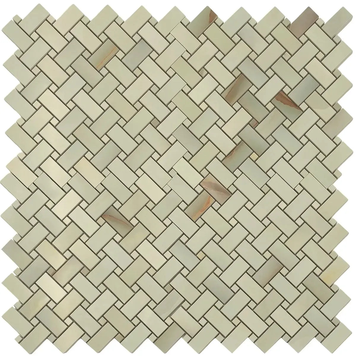 Emporio Soft Jade Onyx Porcelain Mosaic Tile | Tile Club