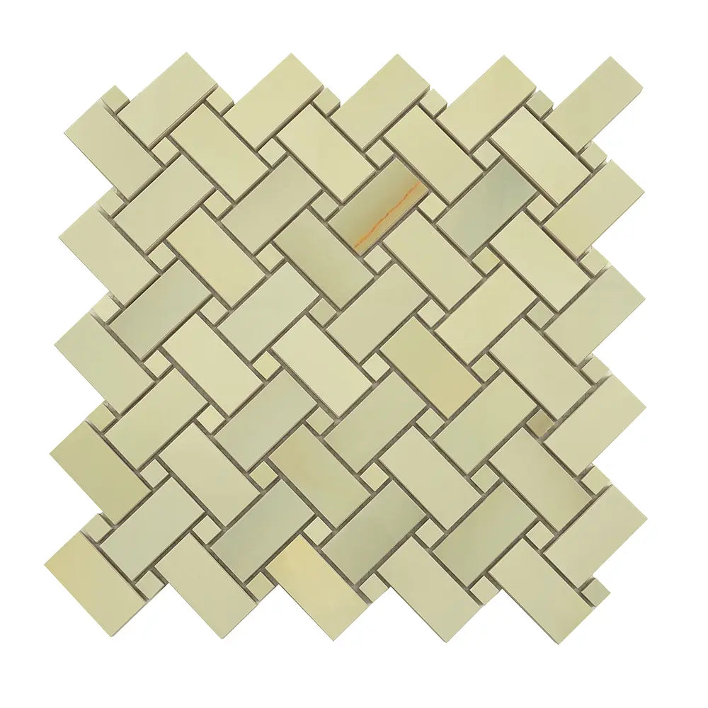 Emporio Soft Jade Onyx Porcelain Mosaic Tile | Tile Club