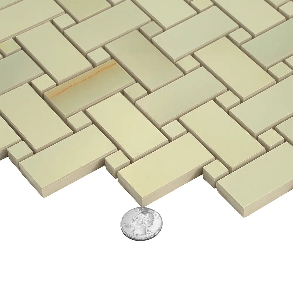 Emporio Soft Jade Onyx Porcelain Mosaic Tile | Tile Club