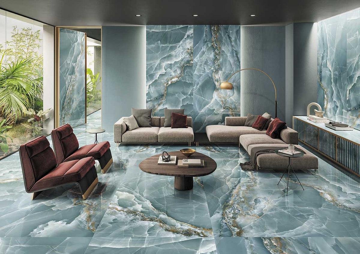 Emporio Green Onyx Large-Format Porcelain Tile 24x48 | Tile Club
