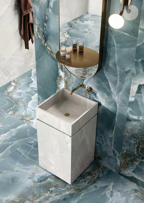 Emporio Green Onyx Large-Format Porcelain Tile 24x48 | Tile Club