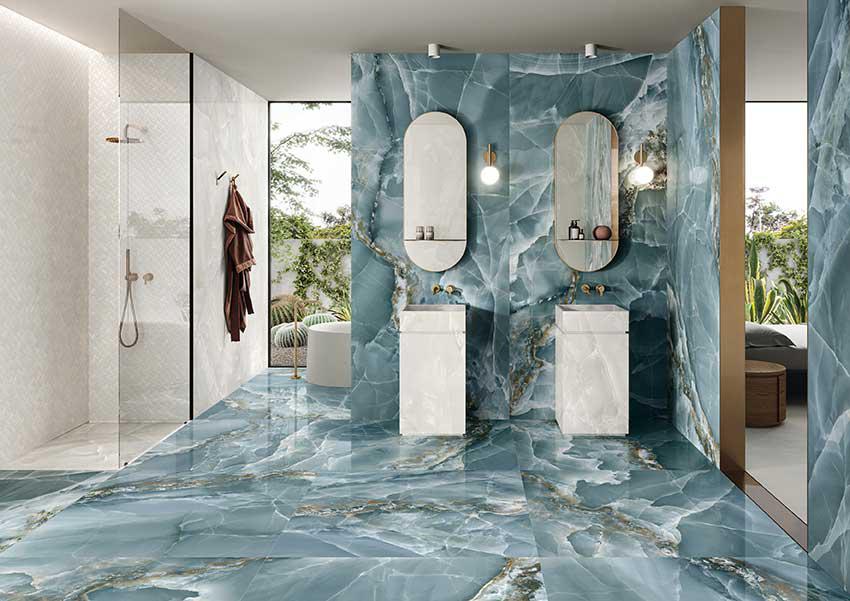 Emporio Green Onyx Large-Format Porcelain Tile 24x48 | Tile Club