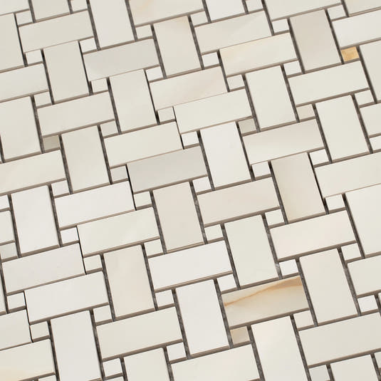 Emporio Soft White Onyx Porcelain Mosaic Tile | Tile Club