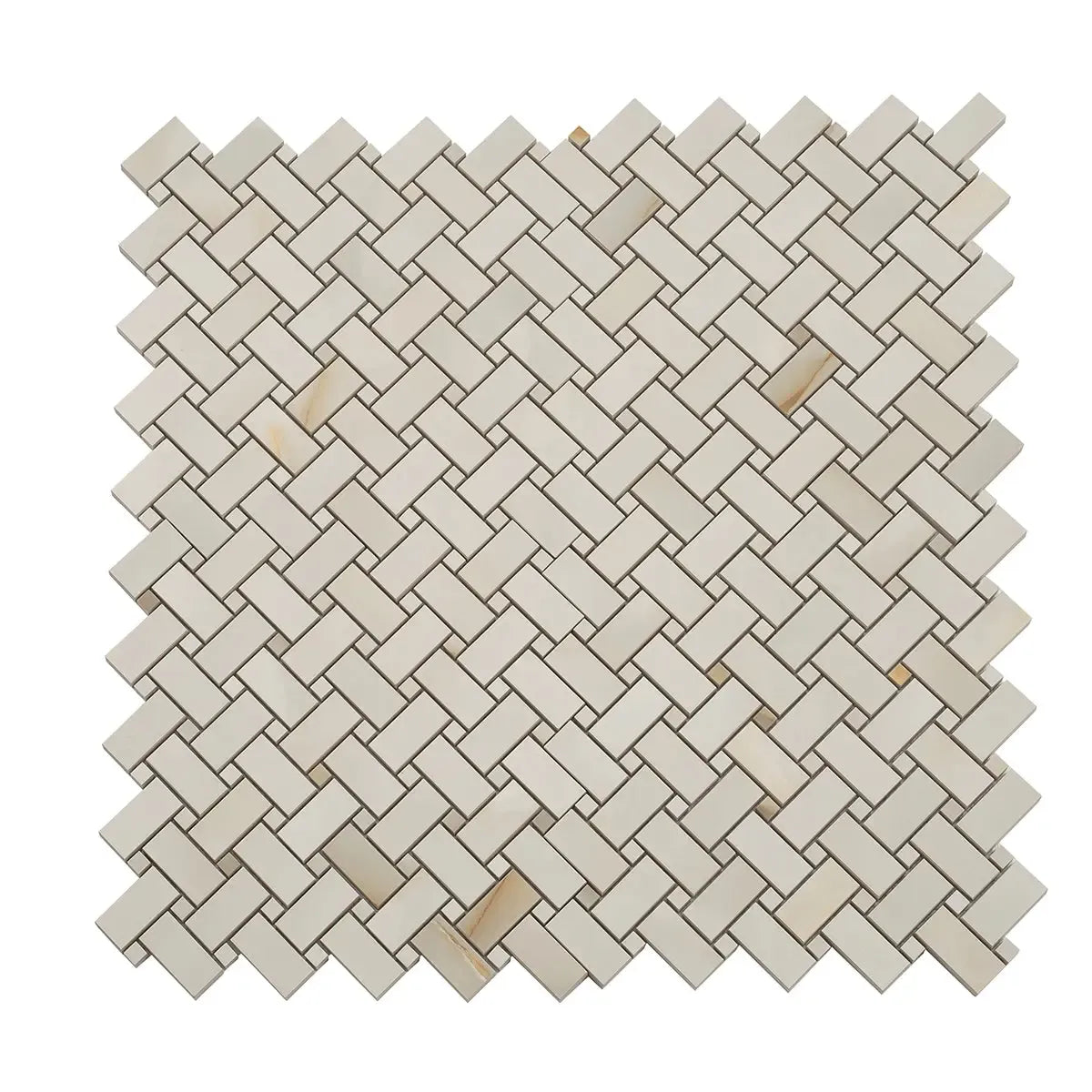 Emporio Soft White Onyx Porcelain Mosaic Tile | Tile Club